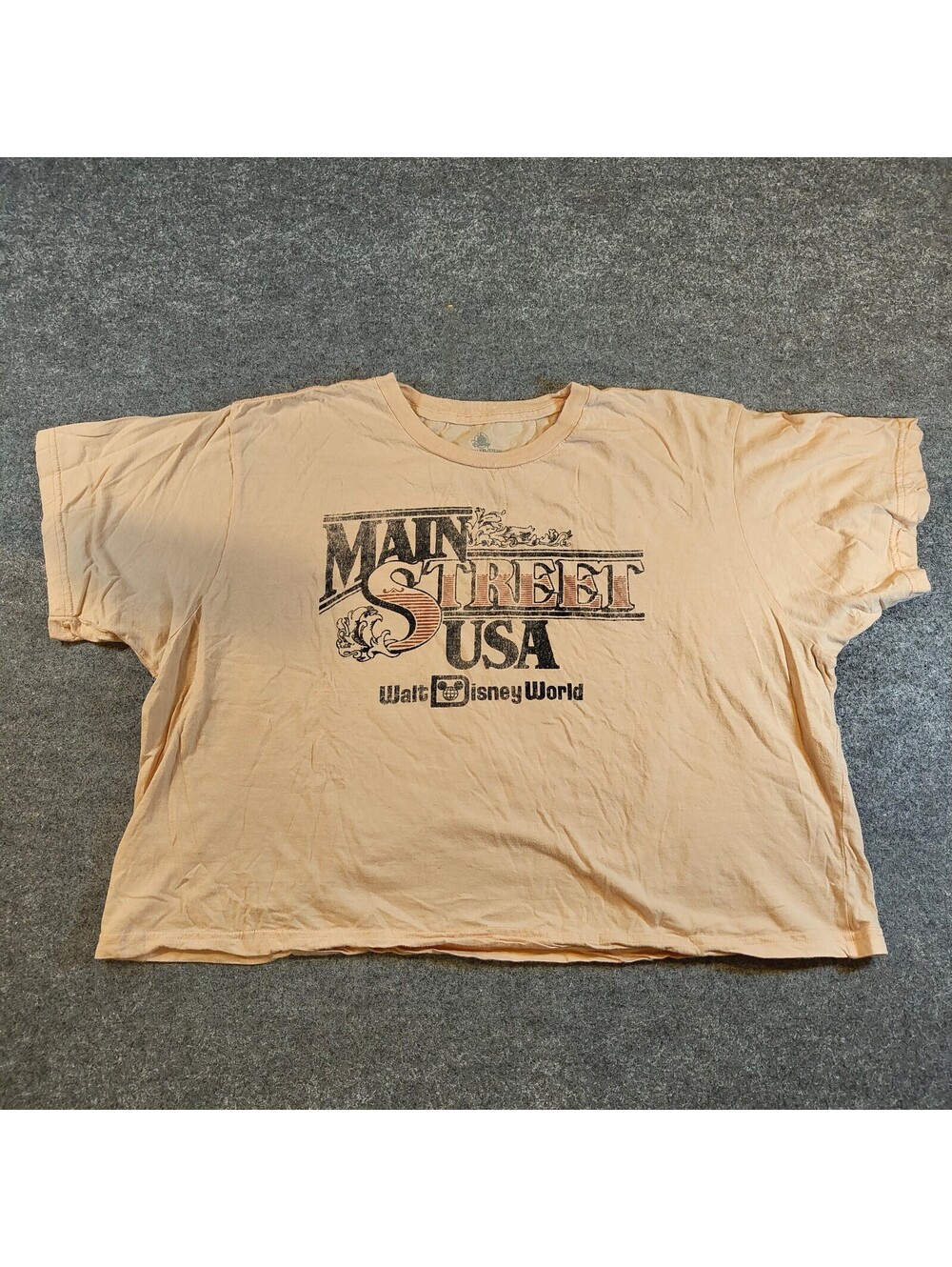 Walt Disney World Main Street USA Peach Graphic T-Shirt XXL
